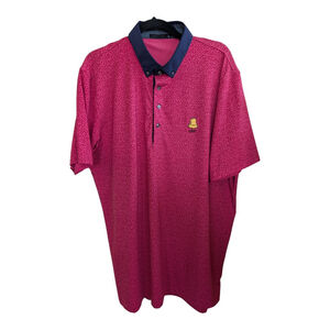 Greyson Golf Coral Dreams Print SS Button Down Collar Polo XL Nucky Johnson